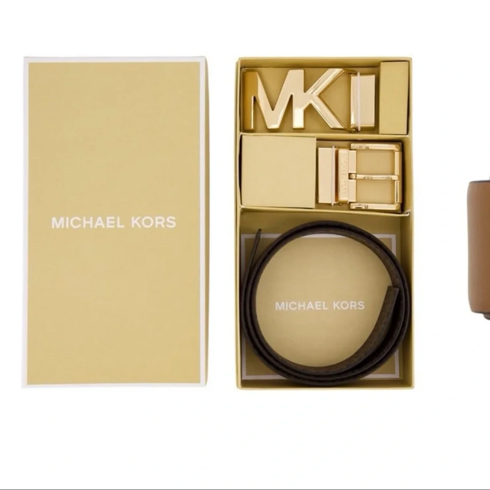 Michael Kors 2 pack 100% leather belt size large